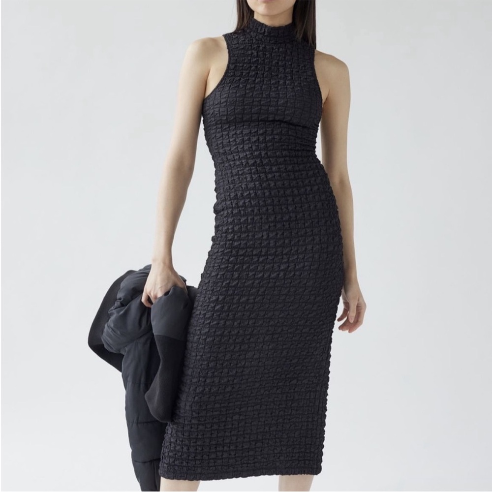 Black Bubble Midi Dress From Urban Size M Nwt